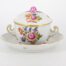 Tazza da brodo Herend Bouquet de Herend in porcellana dipinta a mano con coperchio e piattino
