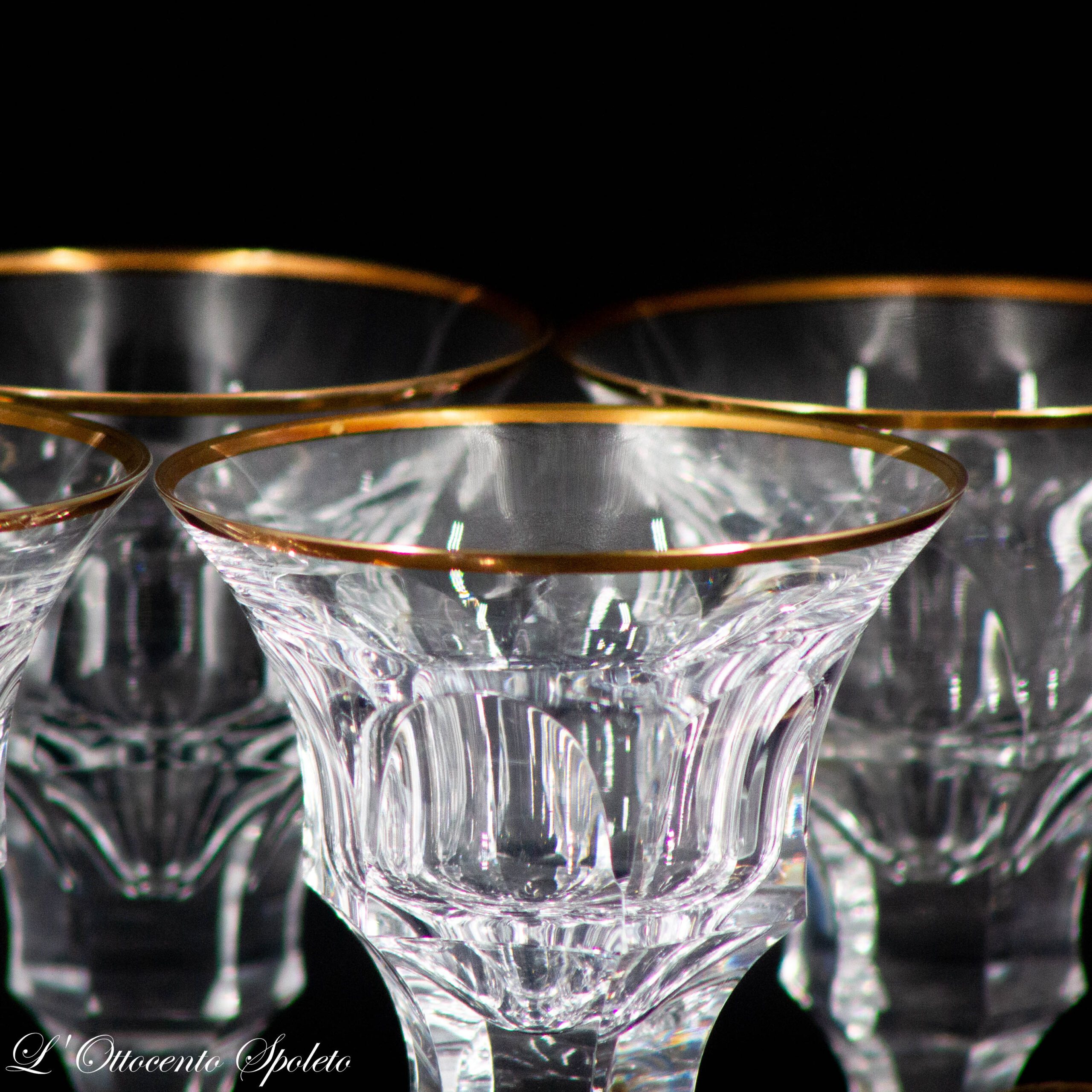Set 6 Bicchieri da Vino Bianco Moser Diplomat con Oro Zecchino - immagine 3