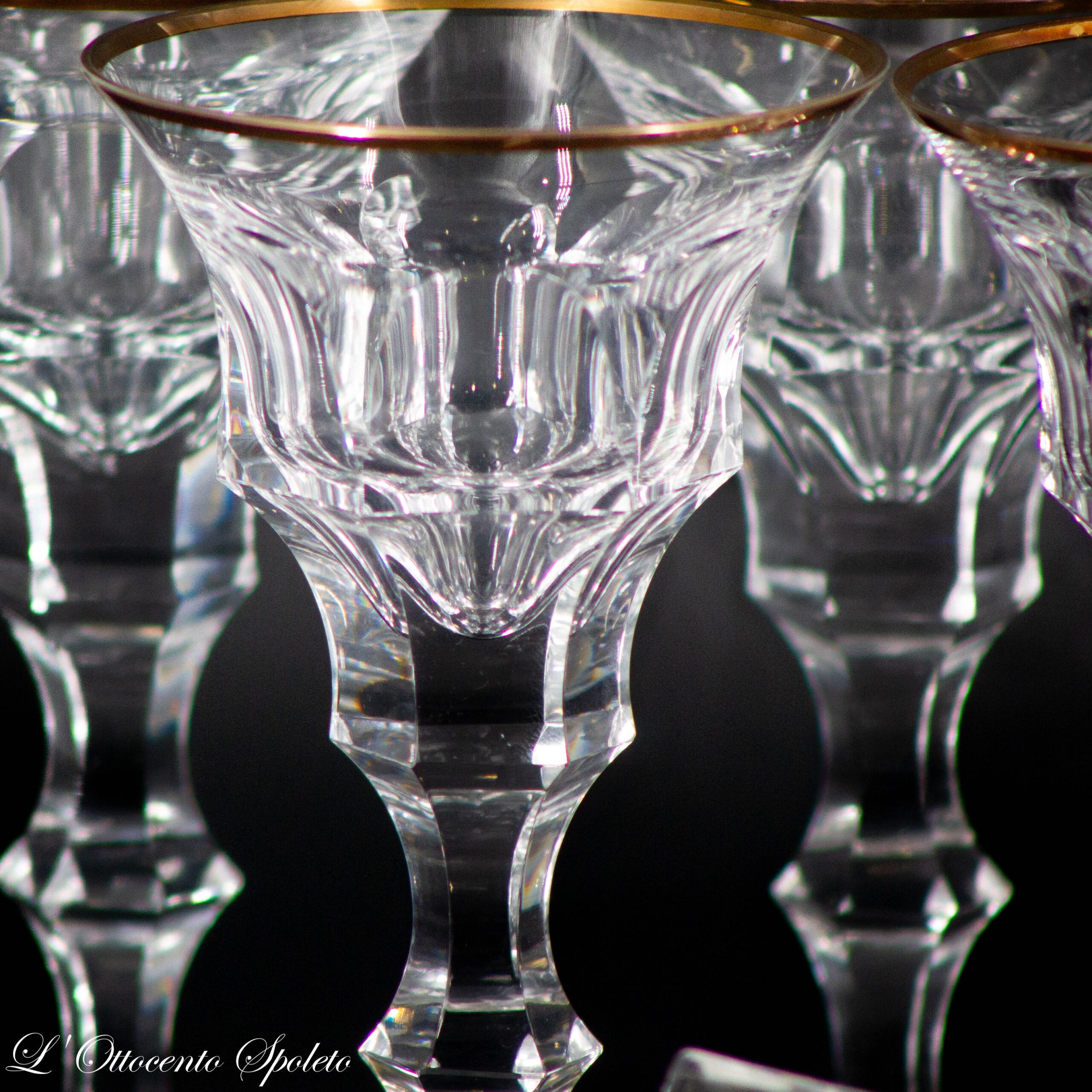 Set 6 Bicchieri da Vino Bianco Moser Diplomat con Oro Zecchino - immagine 5
