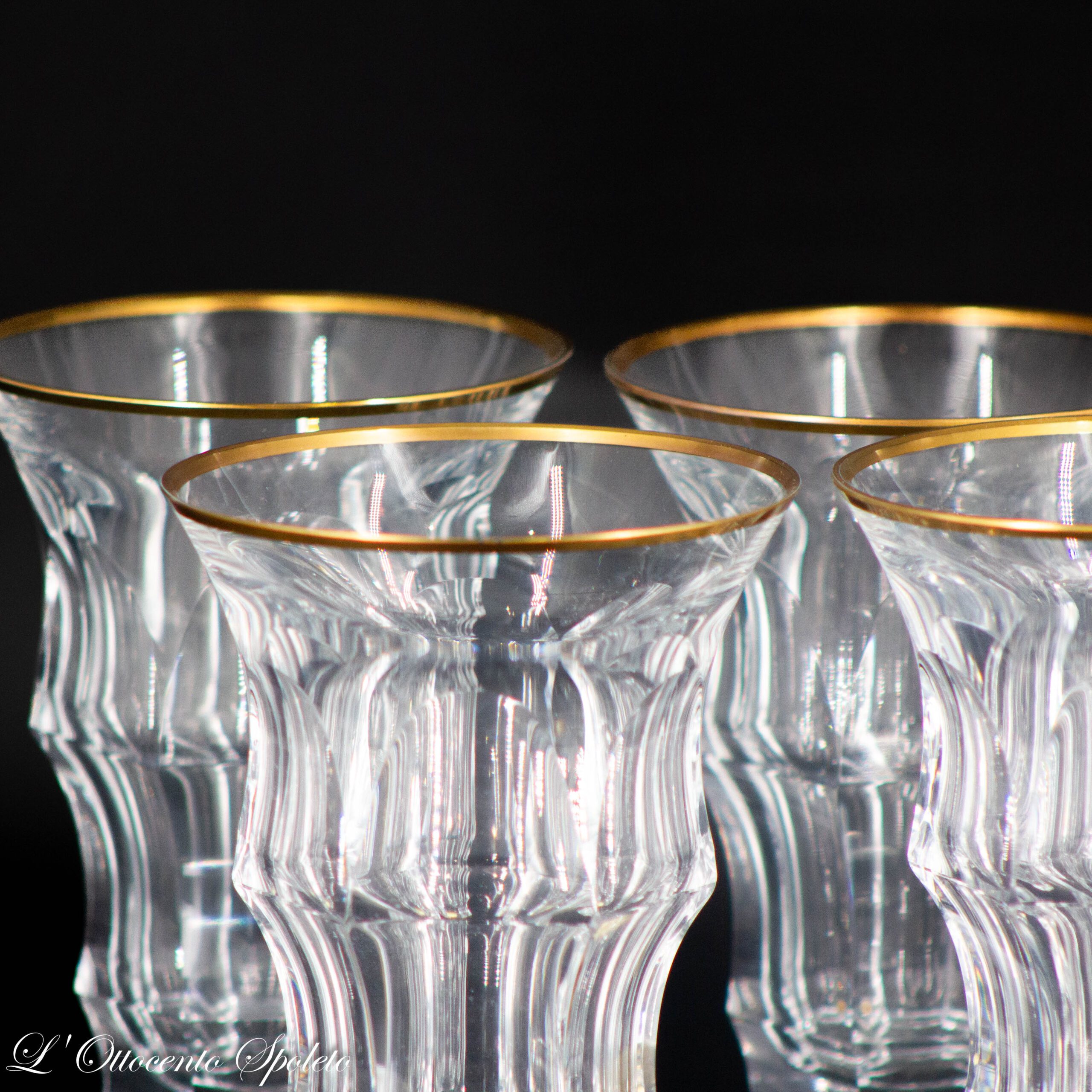 Set 6 Bicchieri da Acqua Moser Diplomat con Bordo in Oro - immagine 3