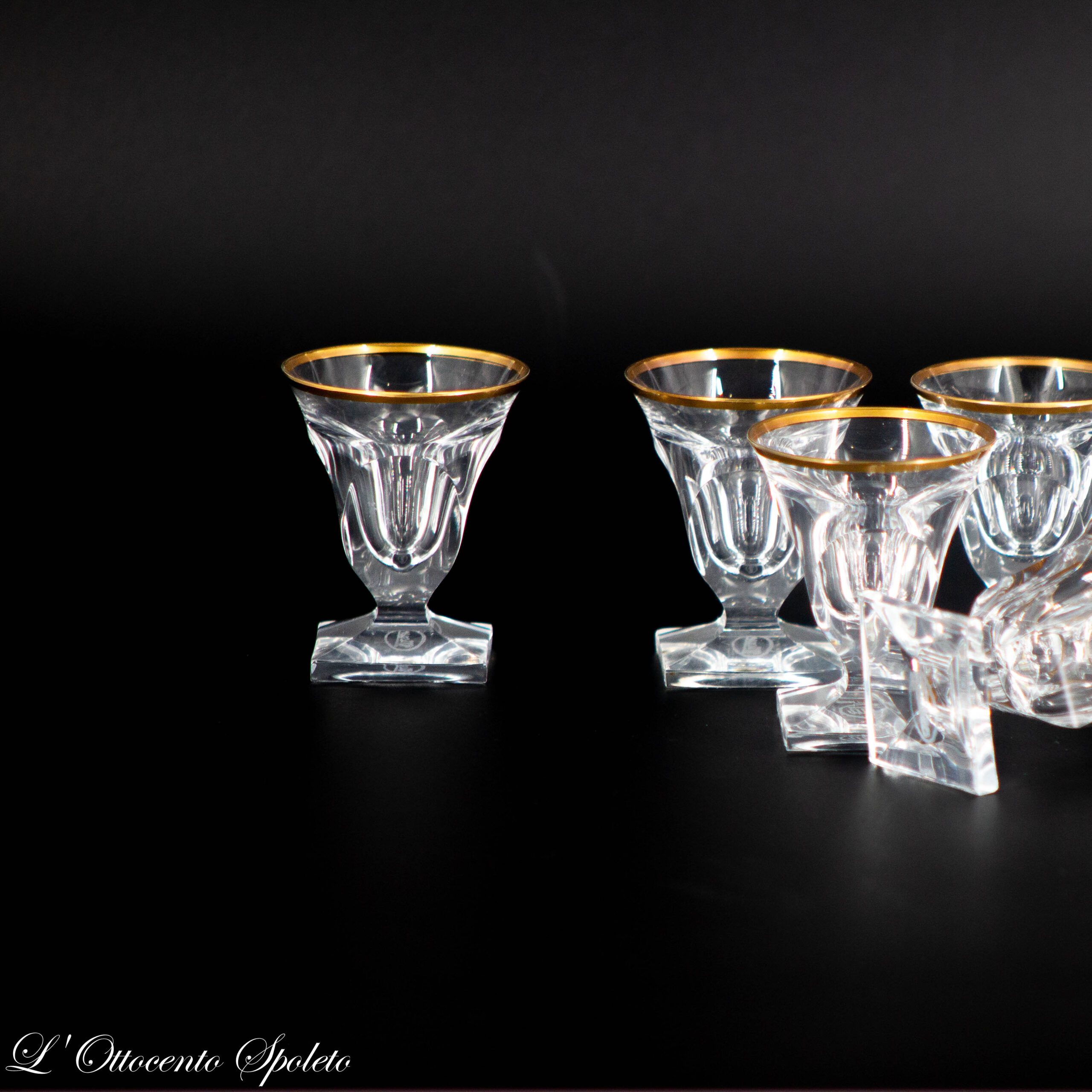Set 6 Bicchieri da Grappa Moser Pope con Bordo in Oro Zecchino - immagine 2