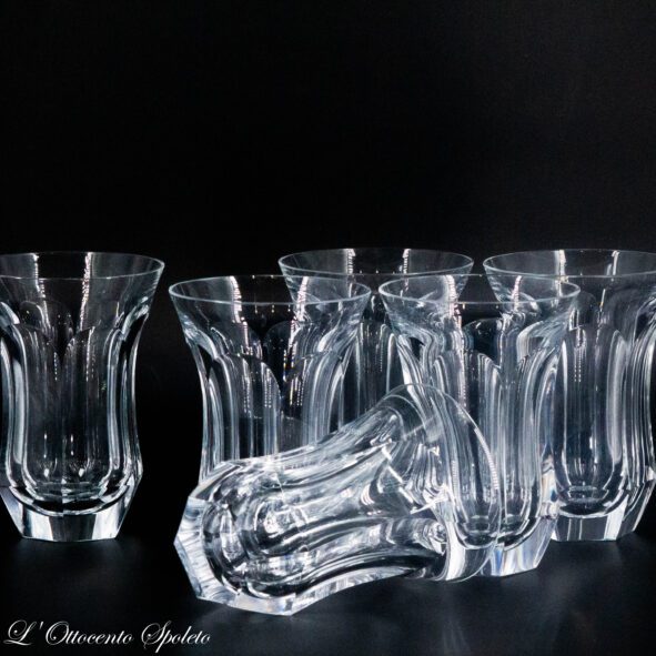 Set di 6 bicchieri da acqua Moser Pope in cristallo altezza 13 cm