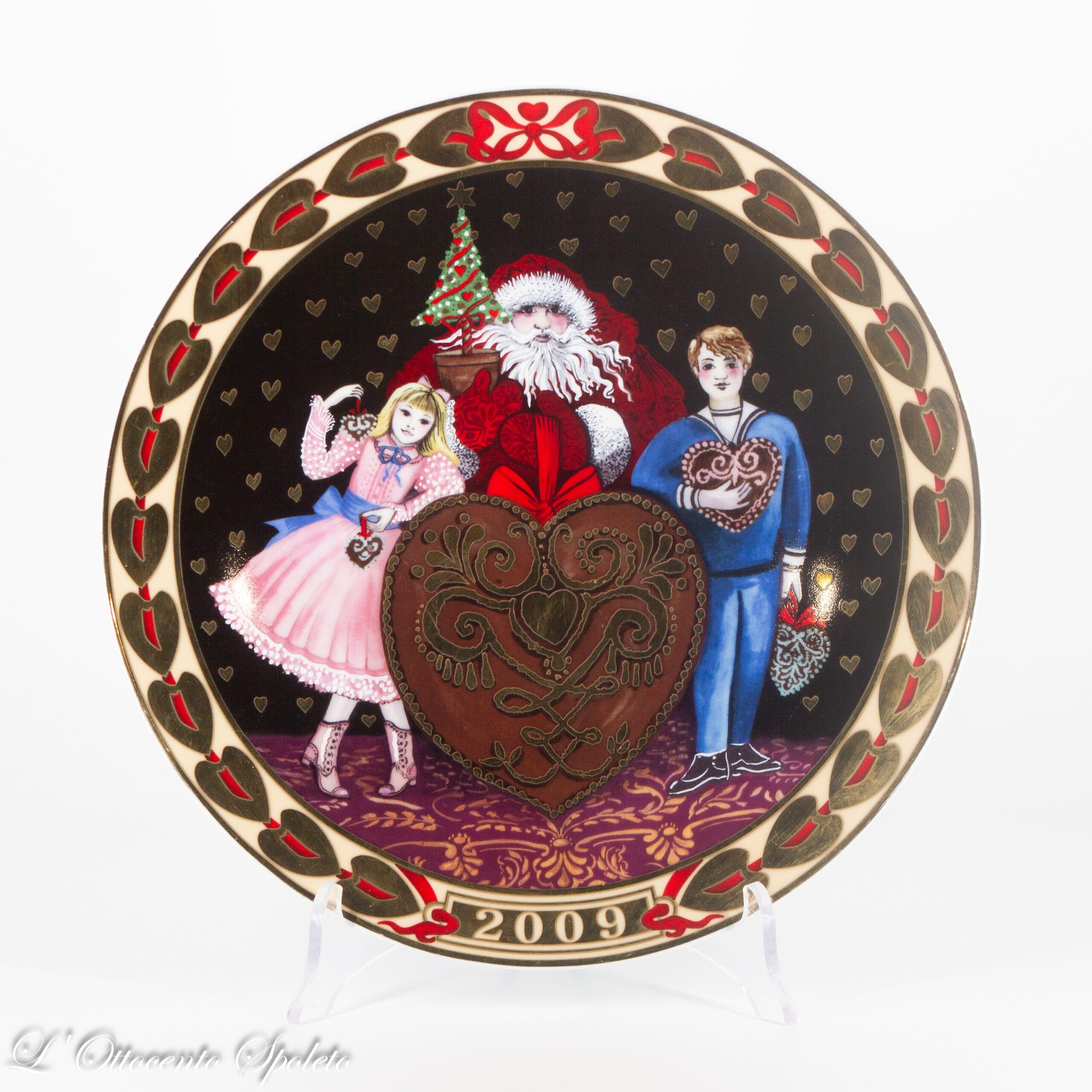Piatto Cuori di Natale 2026 Royal Copenhagen in porcellana