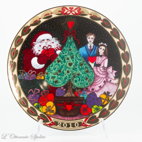 Piatto Cuori Natale 2010 Royal Copenhagen in porcellana